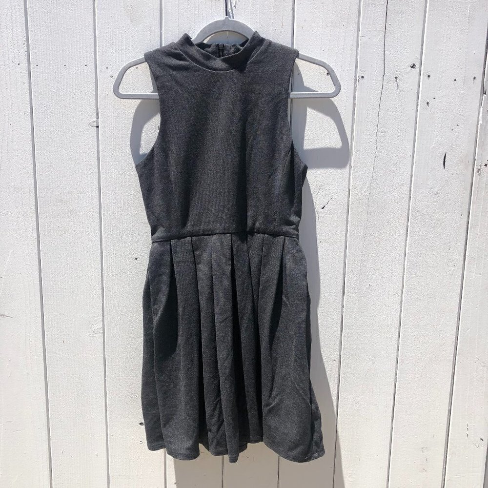 Aritzia Talula Sleeveless Mock Neck Pleated Dress